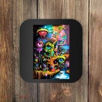 Surreal Vision: A Psychedelic Dreamscape Coaster thumb 0