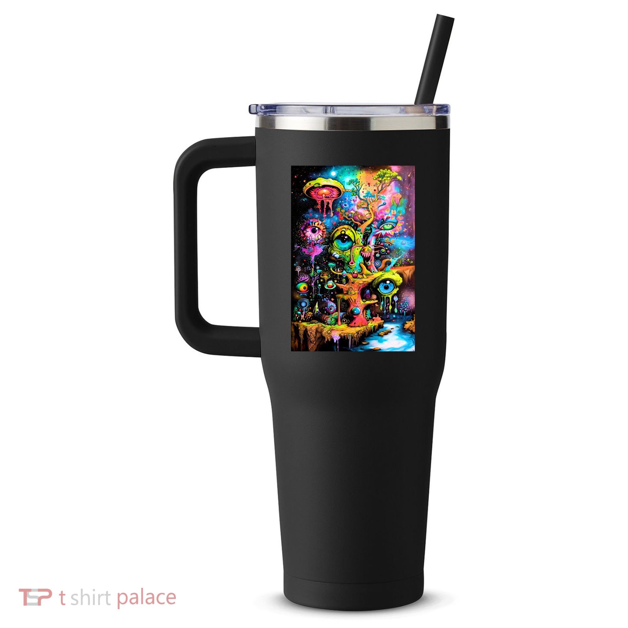 Surreal Vision: A Psychedelic Dreamscape 40oz Vacuum Insulated Stainless Steel Travel Tumbler