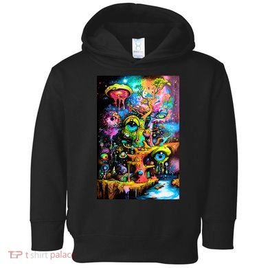 Surreal Vision: A Psychedelic Dreamscape Toddler Hoodie