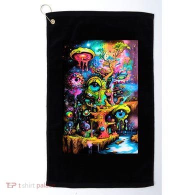 Surreal Vision: A Psychedelic Dreamscape Golf Towel