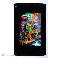 Surreal Vision: A Psychedelic Dreamscape Golf Towel thumb 0