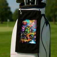 Surreal Vision: A Psychedelic Dreamscape Golf Towel thumb 2