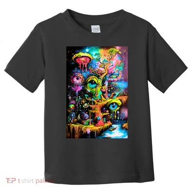 Surreal Vision: A Psychedelic Dreamscape Toddler T-Shirt