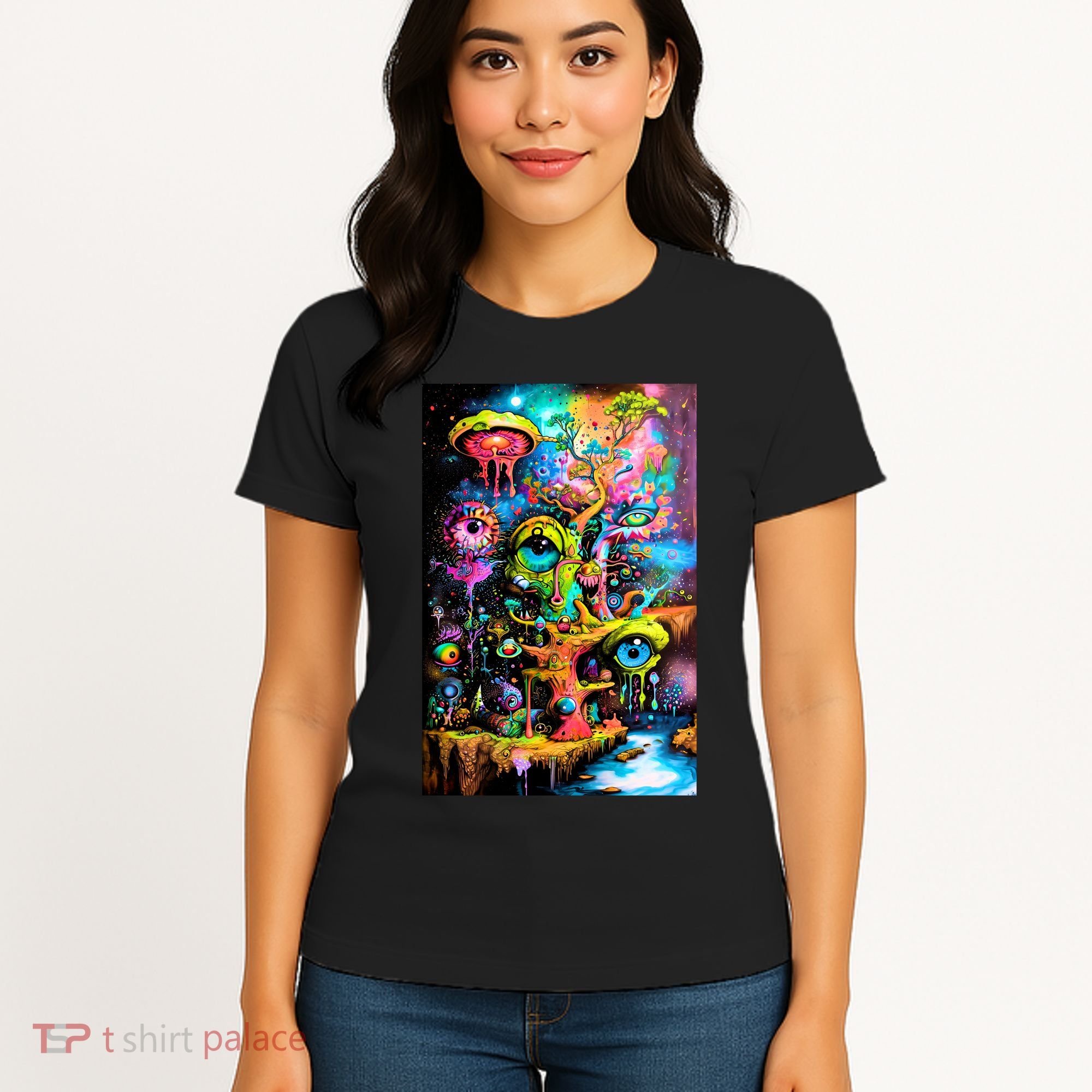 Surreal Vision: A Psychedelic Dreamscape Women's T-Shirt