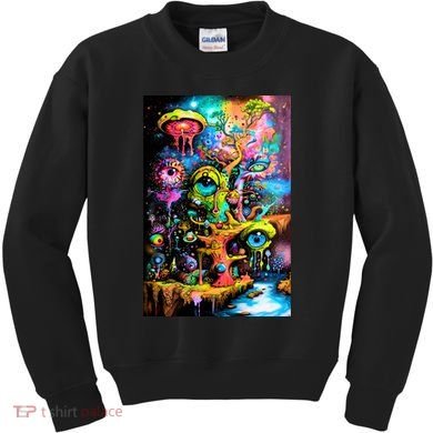 Surreal Vision: A Psychedelic Dreamscape Kids Sweatshirt
