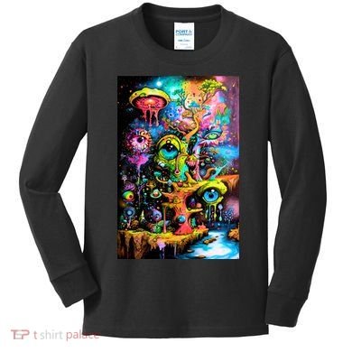 Surreal Vision: A Psychedelic Dreamscape Kids Long Sleeve Shirt