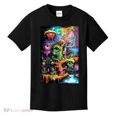 Surreal Vision: A Psychedelic Dreamscape Kids T-Shirt