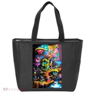 Surreal Vision: A Psychedelic Dreamscape Tote Bag