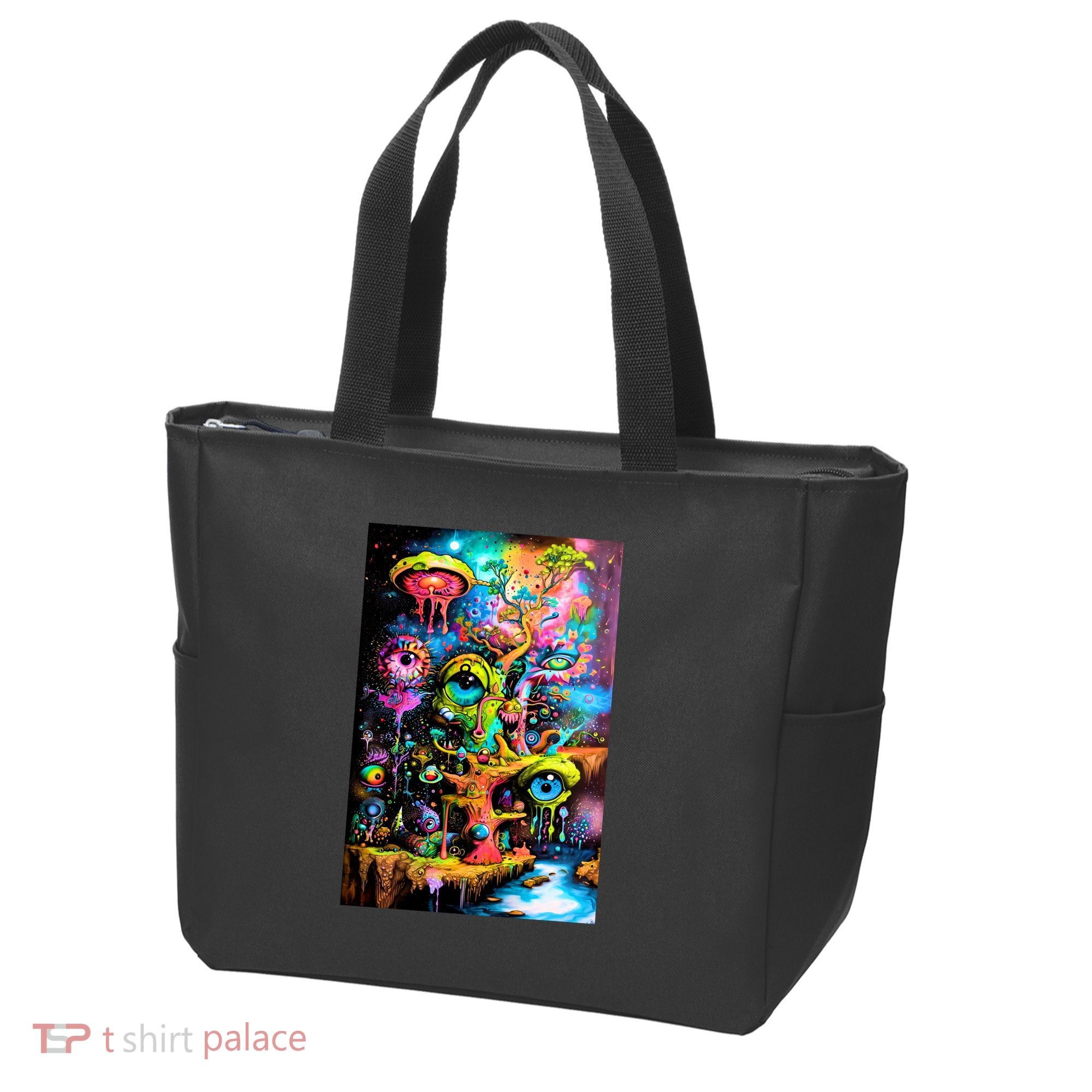 Surreal Vision: A Psychedelic Dreamscape Tote Bag