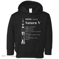 Saturn V Blueprint Style NASA History Apollo Program Toddler Hoodie thumb 0