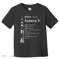 Saturn V Blueprint Style NASA History Apollo Program Toddler T-Shirt thumb 0