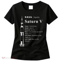 Saturn V Blueprint Style NASA History Apollo Program Women's T-Shirt thumb 0