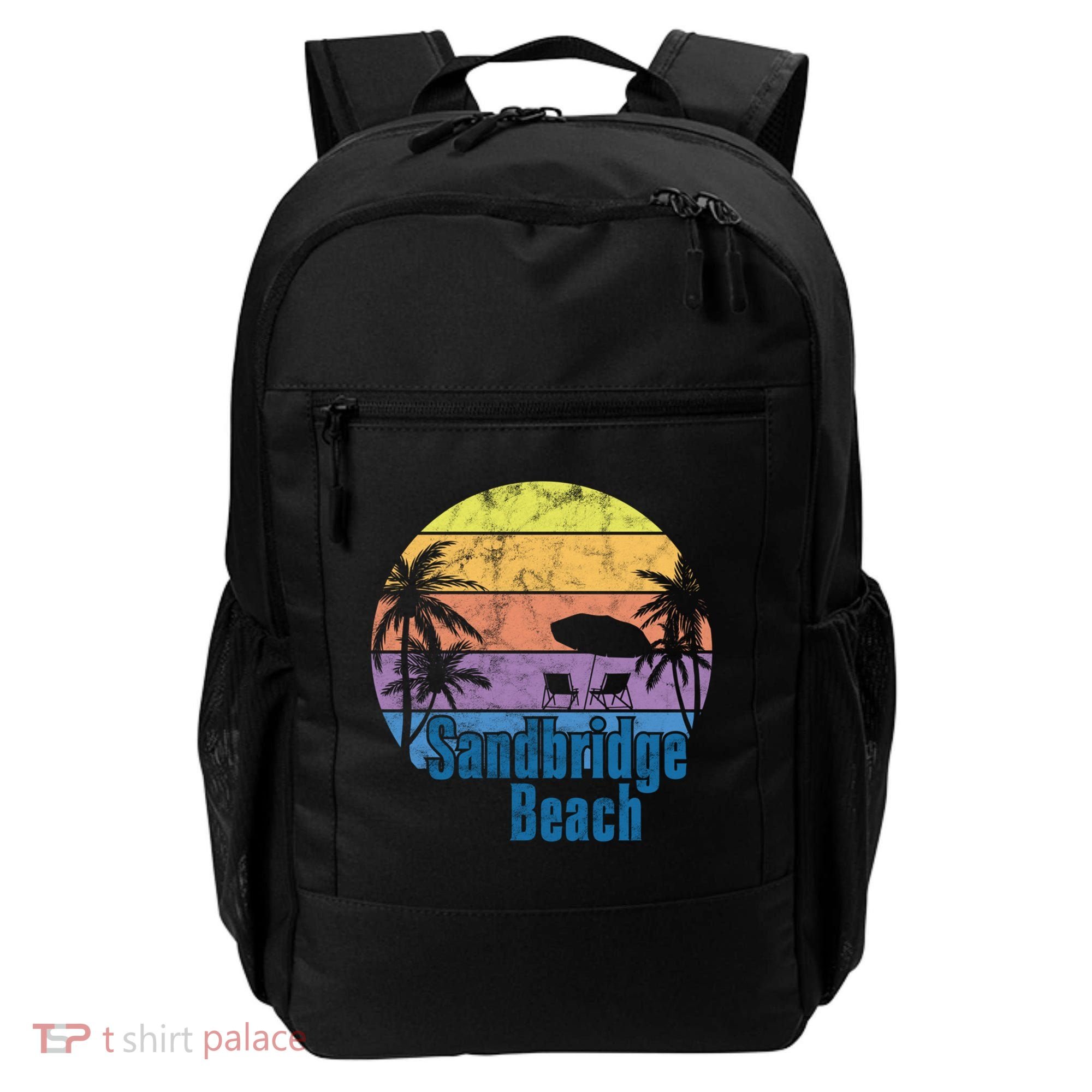 Sandbridge Virginia Beach Retro Sunset Family Beach Vacation Gift Backpack
