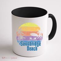 Sandbridge Virginia Beach Retro Sunset Family Beach Vacation Gift Coffee Mug thumb 1