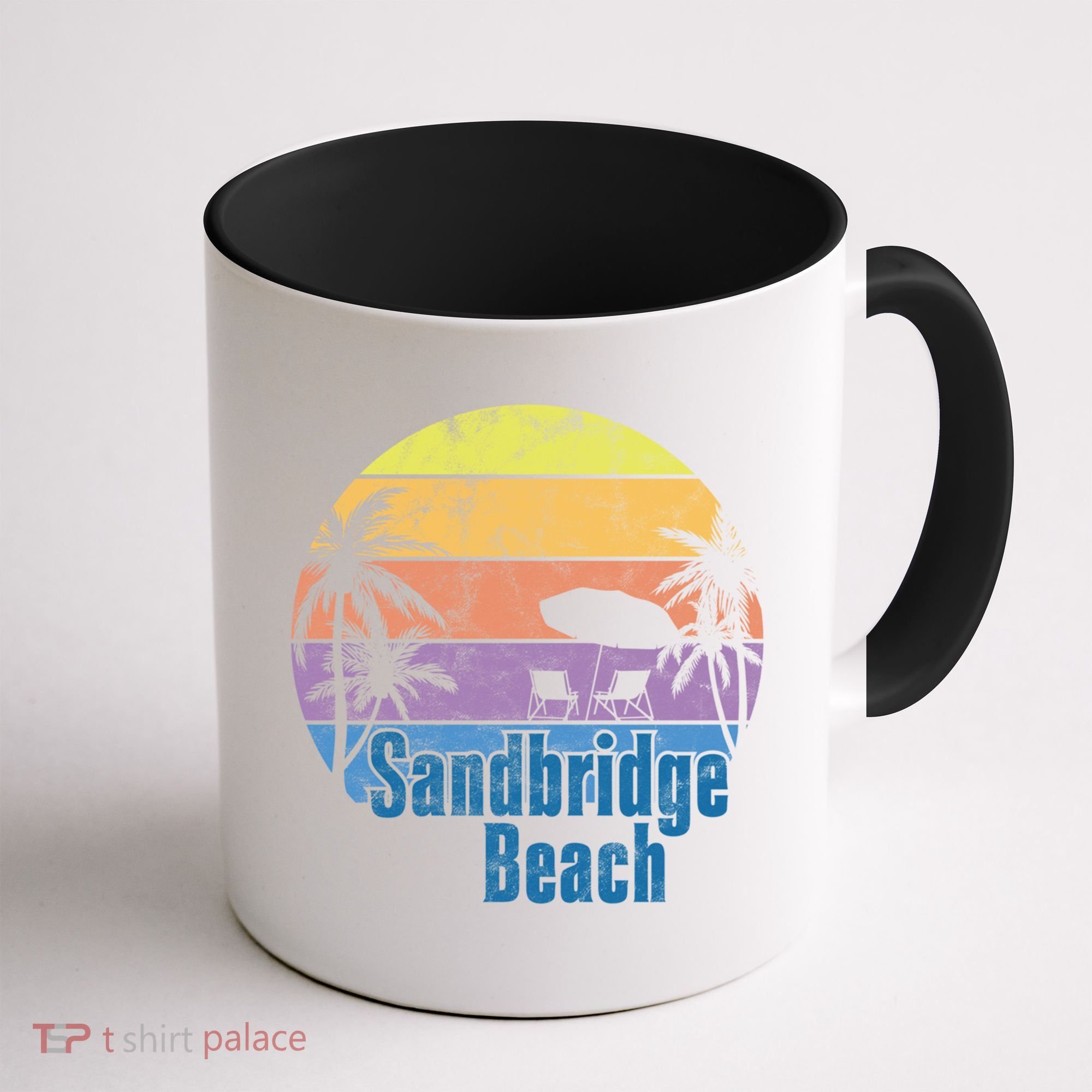 Sandbridge Virginia Beach Retro Sunset Family Beach Vacation Gift Coffee Mug