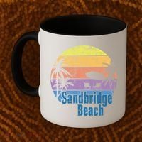 Sandbridge Virginia Beach Retro Sunset Family Beach Vacation Gift Coffee Mug thumb 2