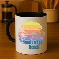 Sandbridge Virginia Beach Retro Sunset Family Beach Vacation Gift Coffee Mug thumb 4