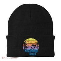 Sandbridge Virginia Beach Retro Sunset Family Beach Vacation Gift Beanie thumb 0