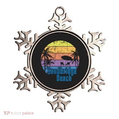 Sandbridge Virginia Beach Retro Sunset Family Beach Vacation Gift Ornament