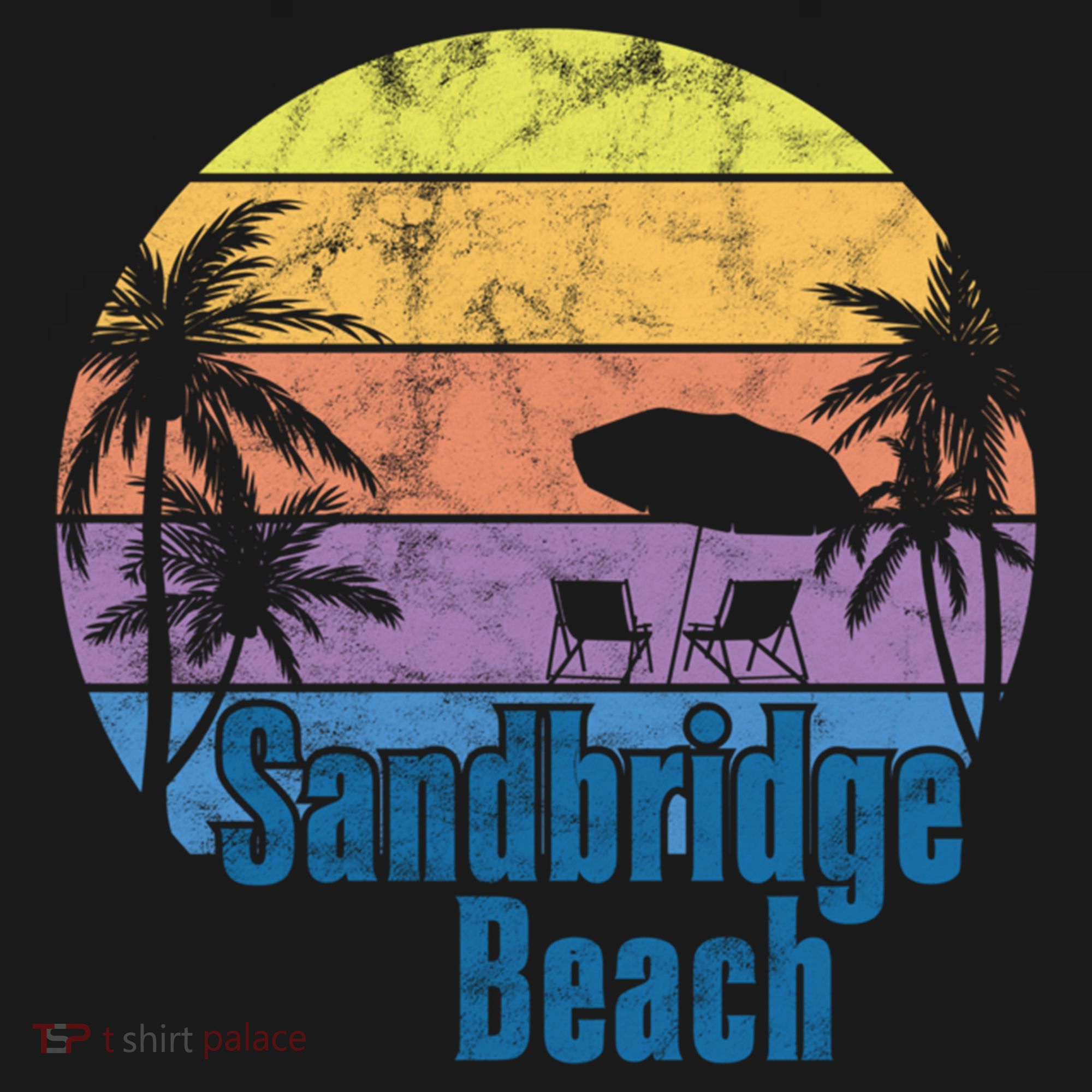 Sandbridge Virginia Beach Retro Sunset Family Beach Vacation Gift Ornament