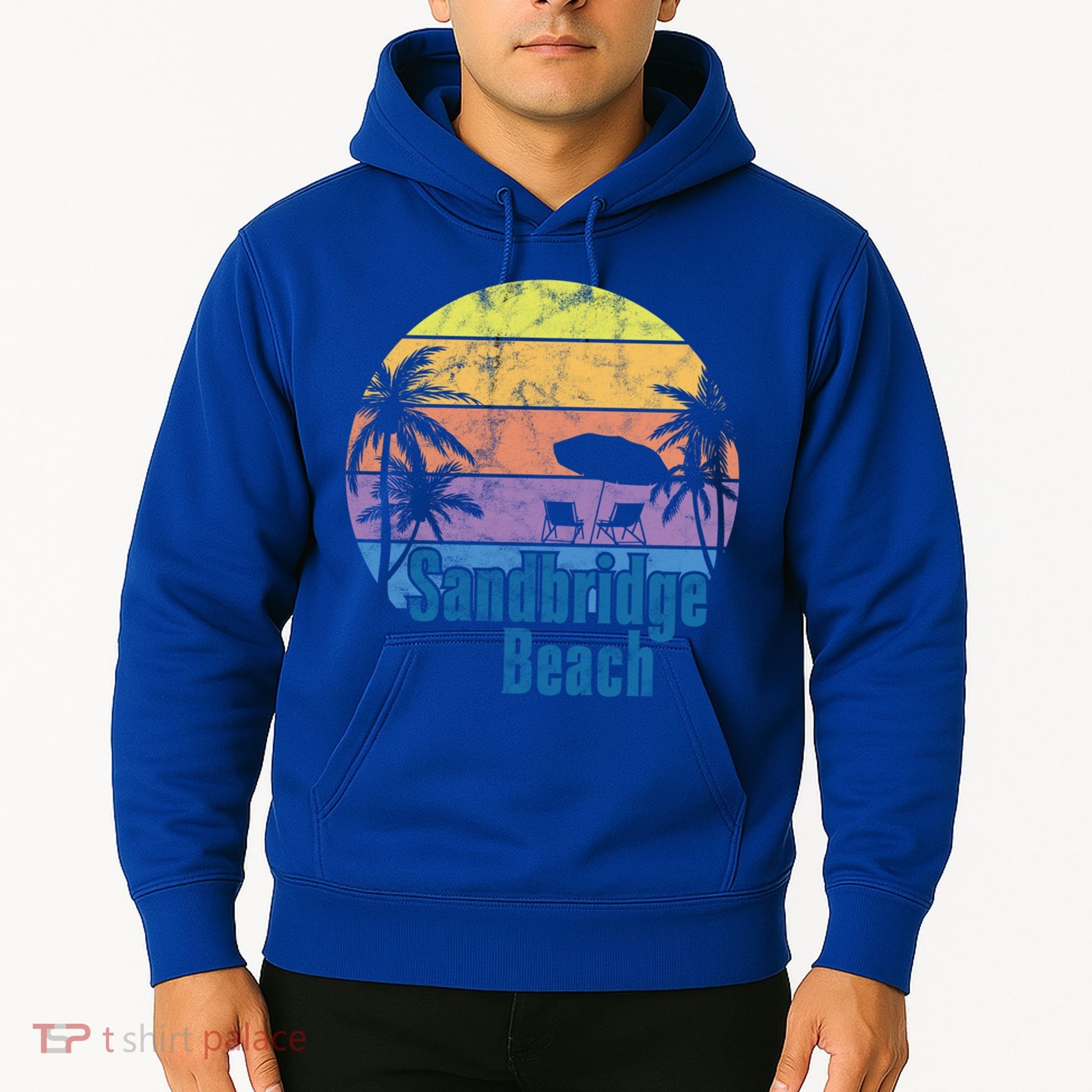 Sandbridge Virginia Beach Retro Sunset Family Beach Vacation Gift Hoodie