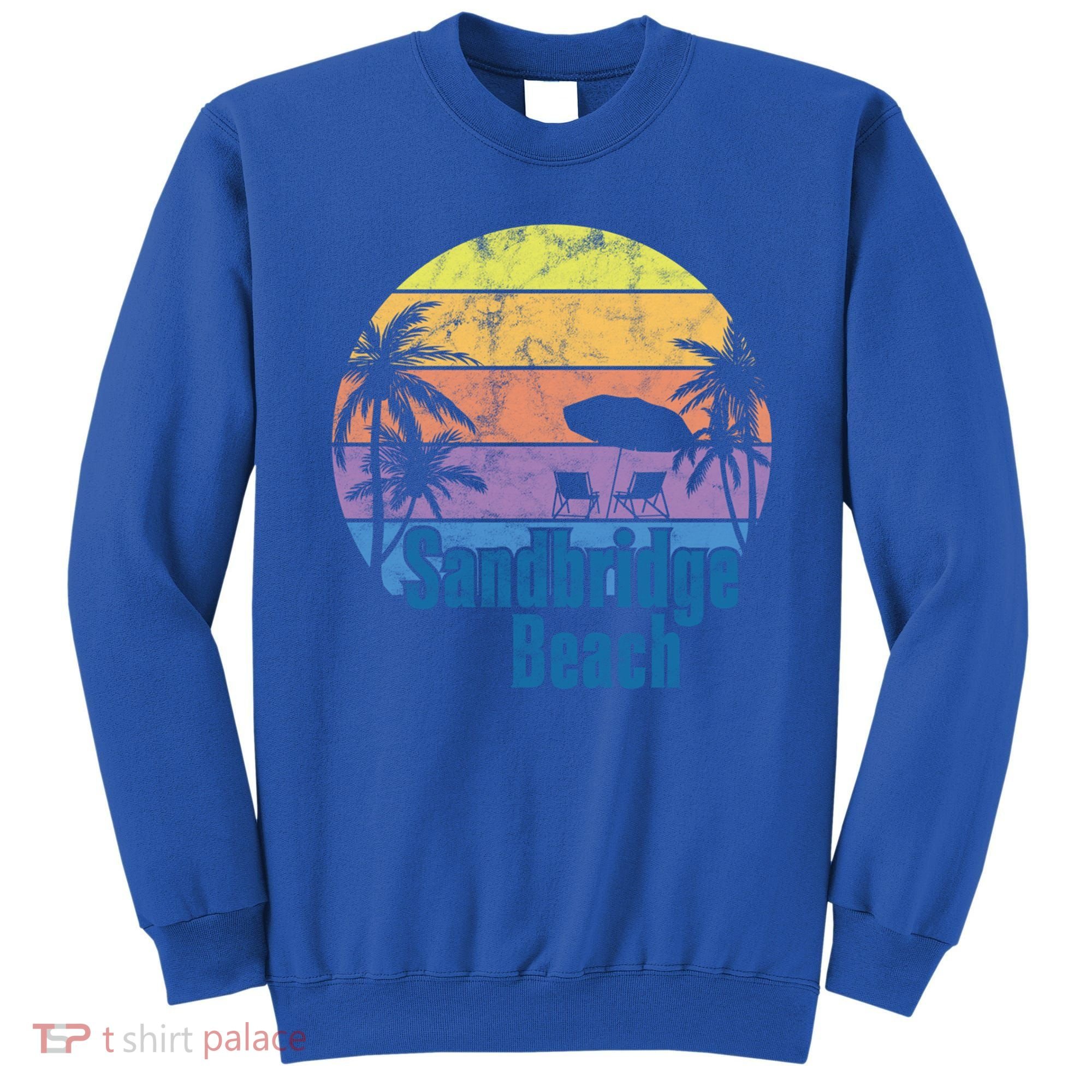 Sandbridge Virginia Beach Retro Sunset Family Beach Vacation Gift Sweatshirt