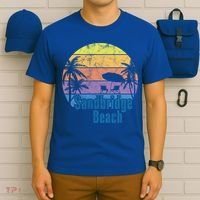 Sandbridge Virginia Beach Retro Sunset Family Beach Vacation Gift T-Shirt thumb 6