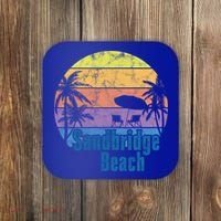 Sandbridge Virginia Beach Retro Sunset Family Beach Vacation Gift Coaster thumb 0