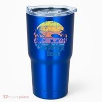 Sandbridge Virginia Beach Retro Sunset Family Beach Vacation Gift Tumbler thumb 0