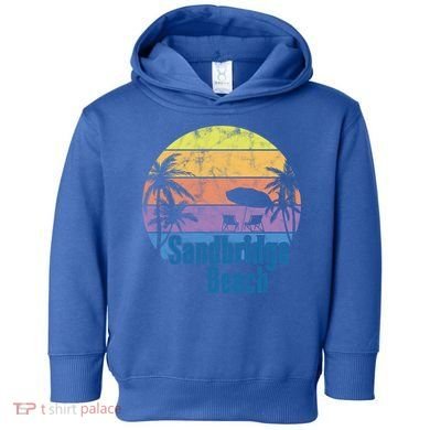 Sandbridge Virginia Beach Retro Sunset Family Beach Vacation Gift Toddler Hoodie