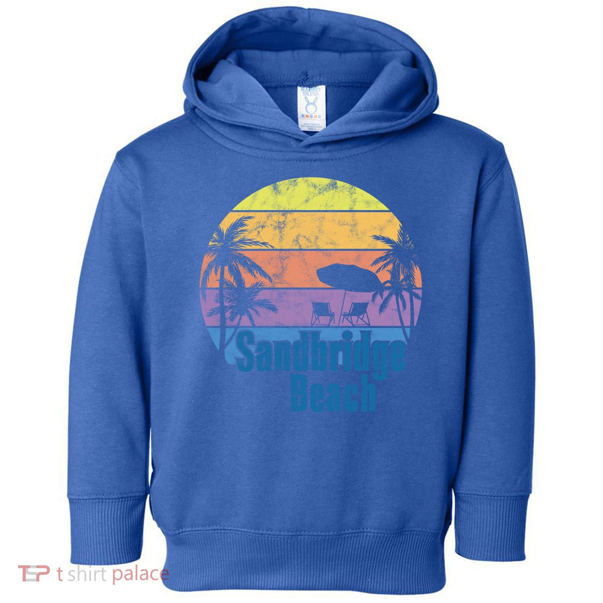 Sandbridge Virginia Beach Retro Sunset Family Beach Vacation Gift Toddler Hoodie
