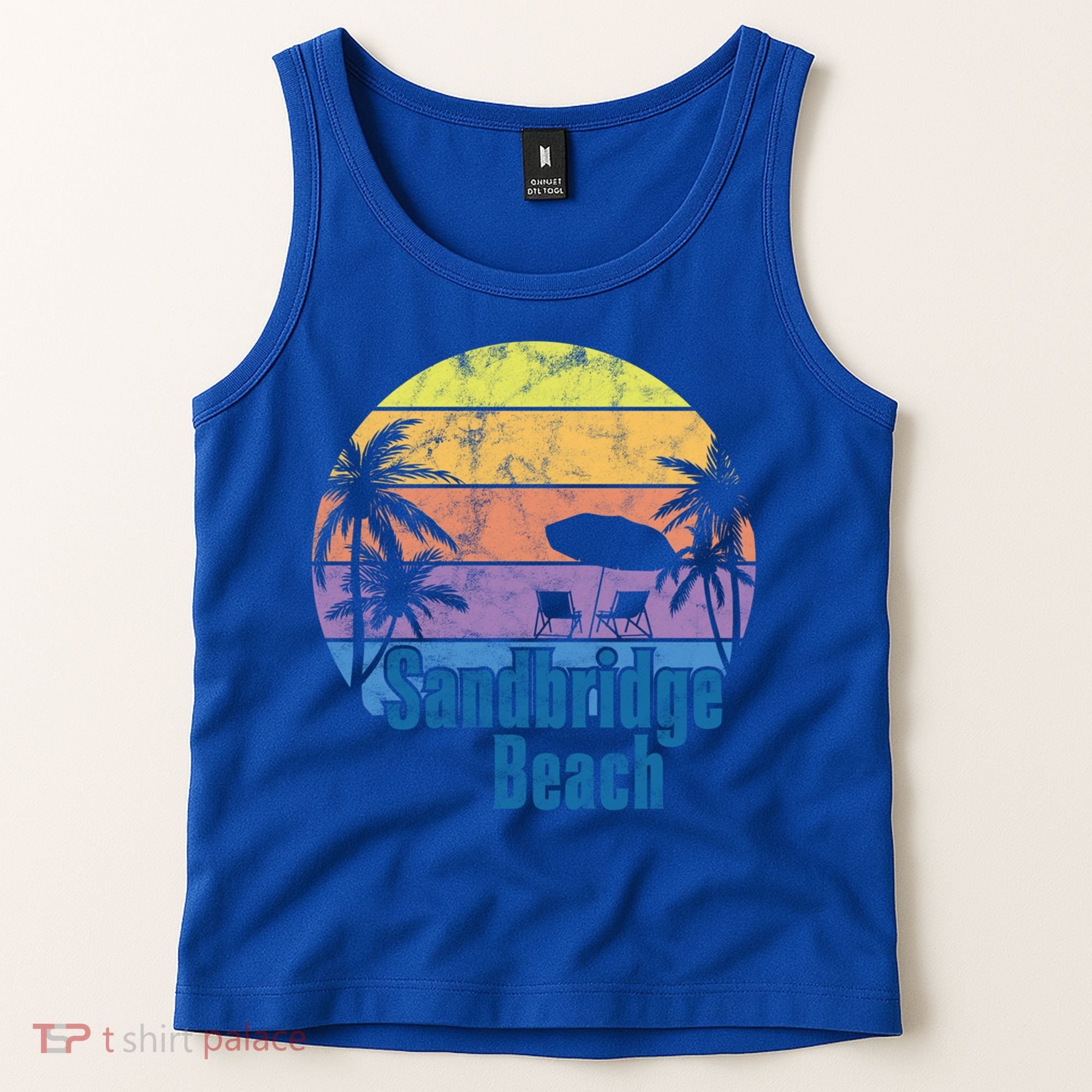 Sandbridge Virginia Beach Retro Sunset Family Beach Vacation Gift Tank Top