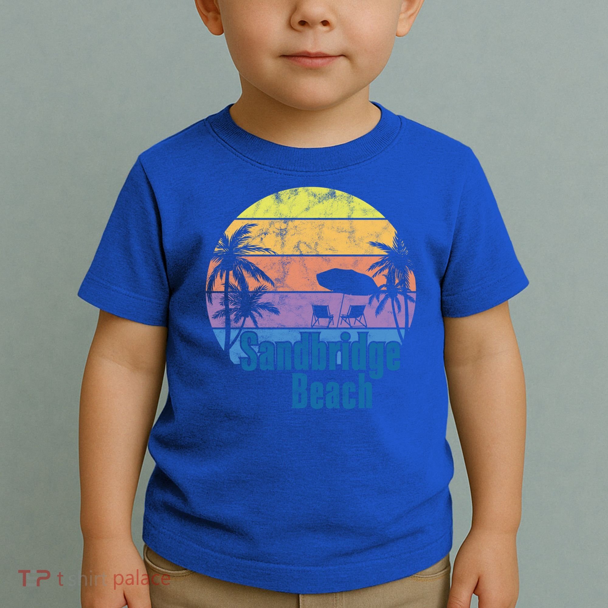 Sandbridge Virginia Beach Retro Sunset Family Beach Vacation Gift Toddler T-Shirt