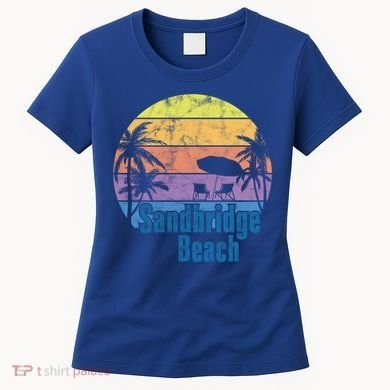 Sandbridge Virginia Beach Retro Sunset Family Beach Vacation Gift Women's T-Shirt