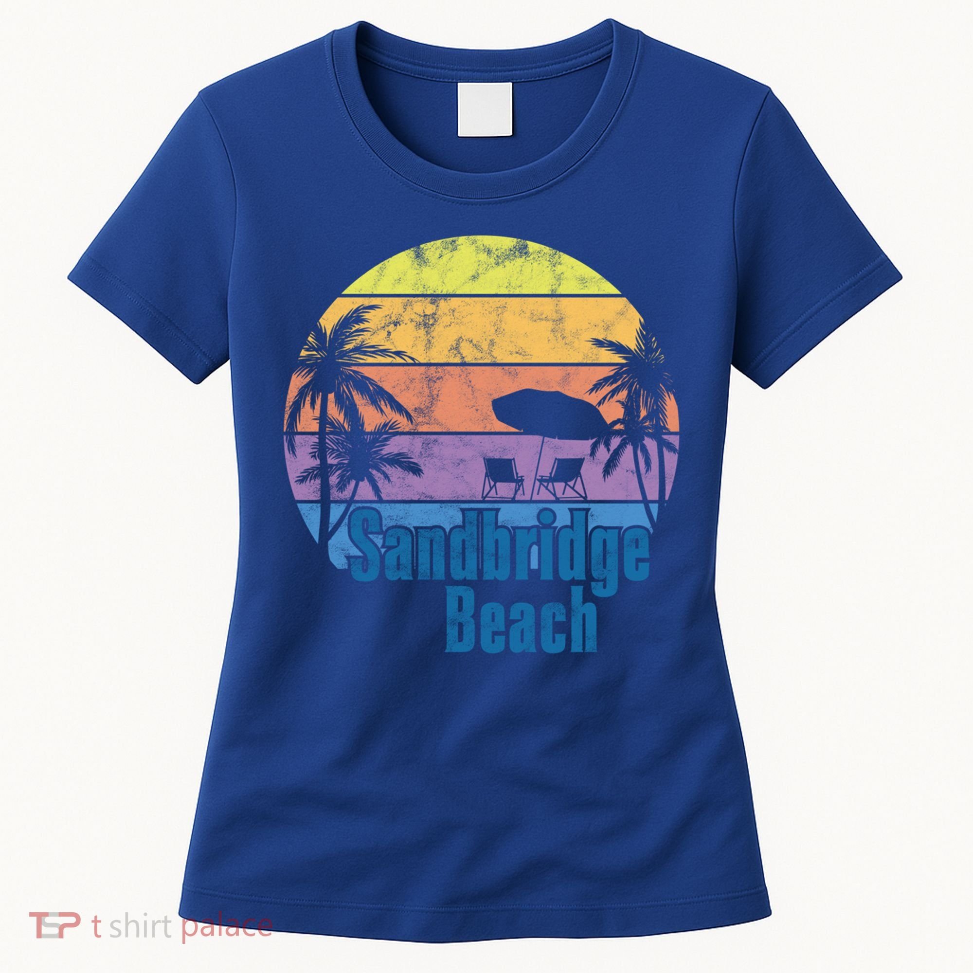 Sandbridge Virginia Beach Retro Sunset Family Beach Vacation Gift Women's T-Shirt