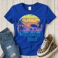 Sandbridge Virginia Beach Retro Sunset Family Beach Vacation Gift Women's T-Shirt thumb 3