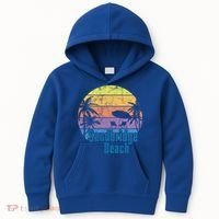 Sandbridge Virginia Beach Retro Sunset Family Beach Vacation Gift Kids Hoodie thumb 0