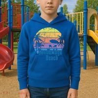 Sandbridge Virginia Beach Retro Sunset Family Beach Vacation Gift Kids Hoodie thumb 2