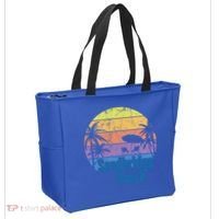 Sandbridge Virginia Beach Retro Sunset Family Beach Vacation Gift Tote Bag thumb 2