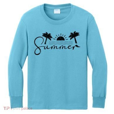 Summer Vintage Beach Kids Long Sleeve Shirt