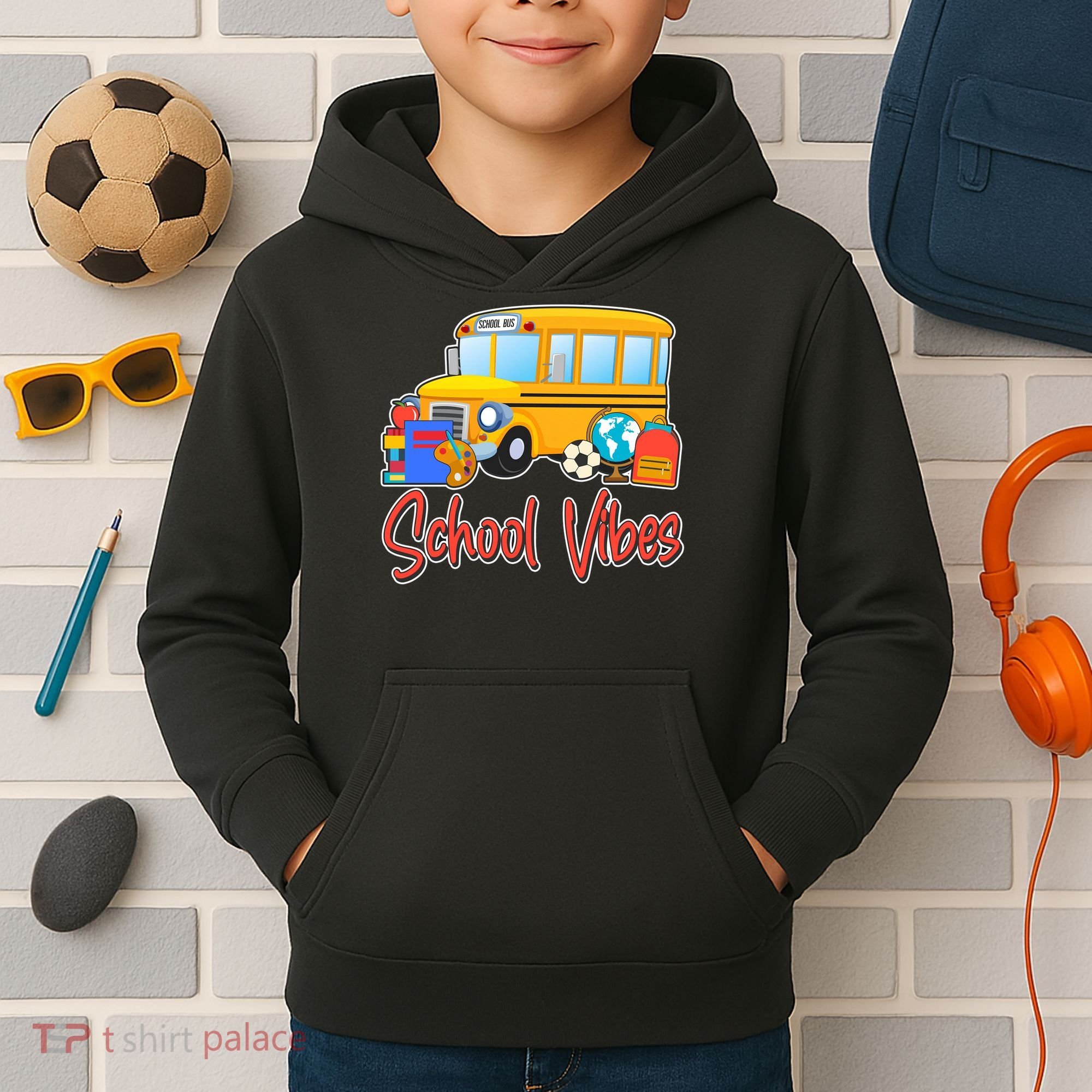 School Vibes Back to School Kids Hoodie