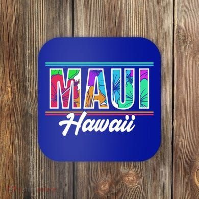 Summer Vacation Beach Maui Hawaii Gift Coaster