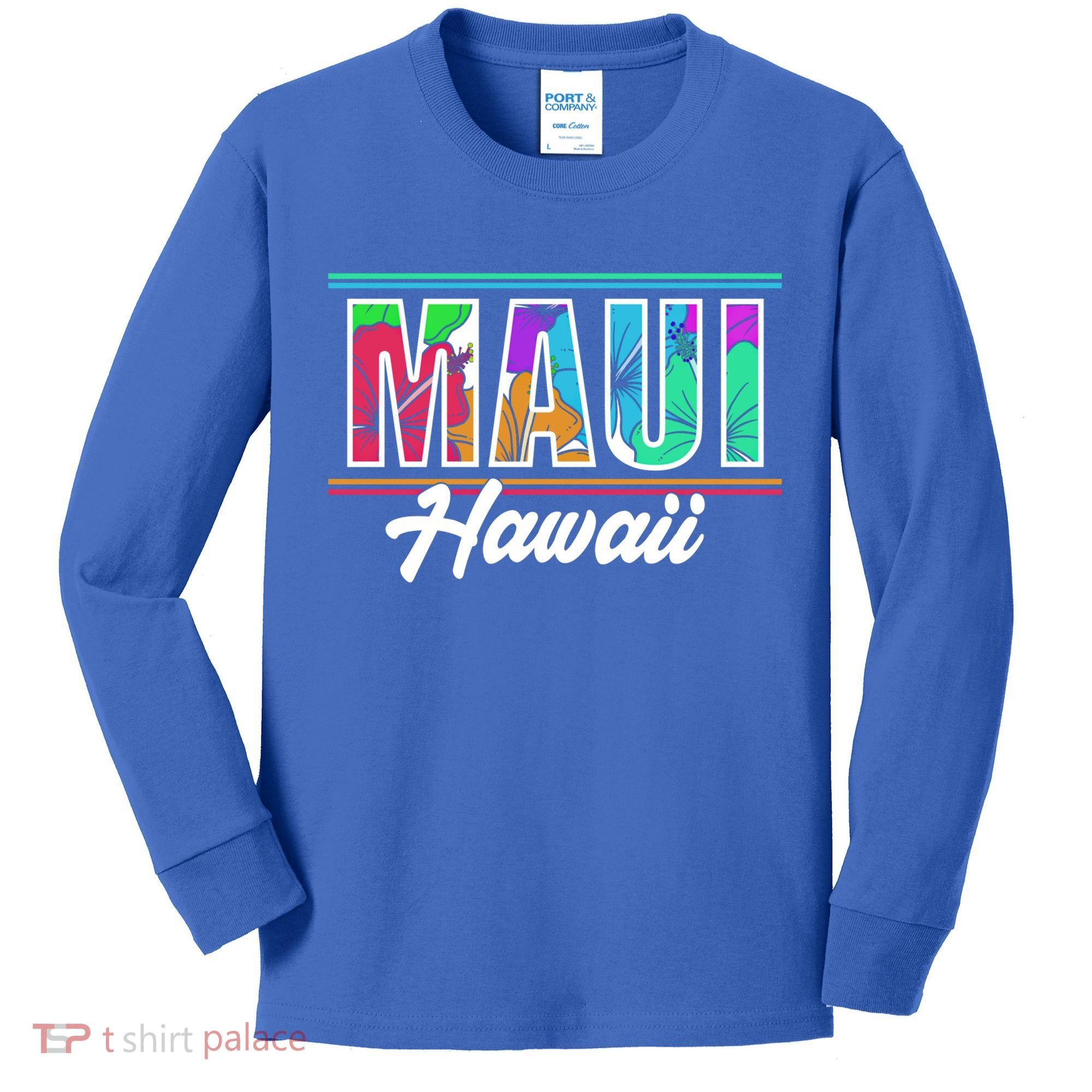 Summer Vacation Beach Maui Hawaii Gift Kids Long Sleeve Shirt