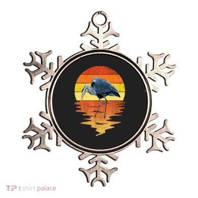 sunset vintage blue heron Heron Water Bird Ornament