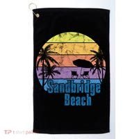 Sandbridge Virginia Beach Retro Sunset Family Beach Vacation Cute Gift Golf Towel thumb 0
