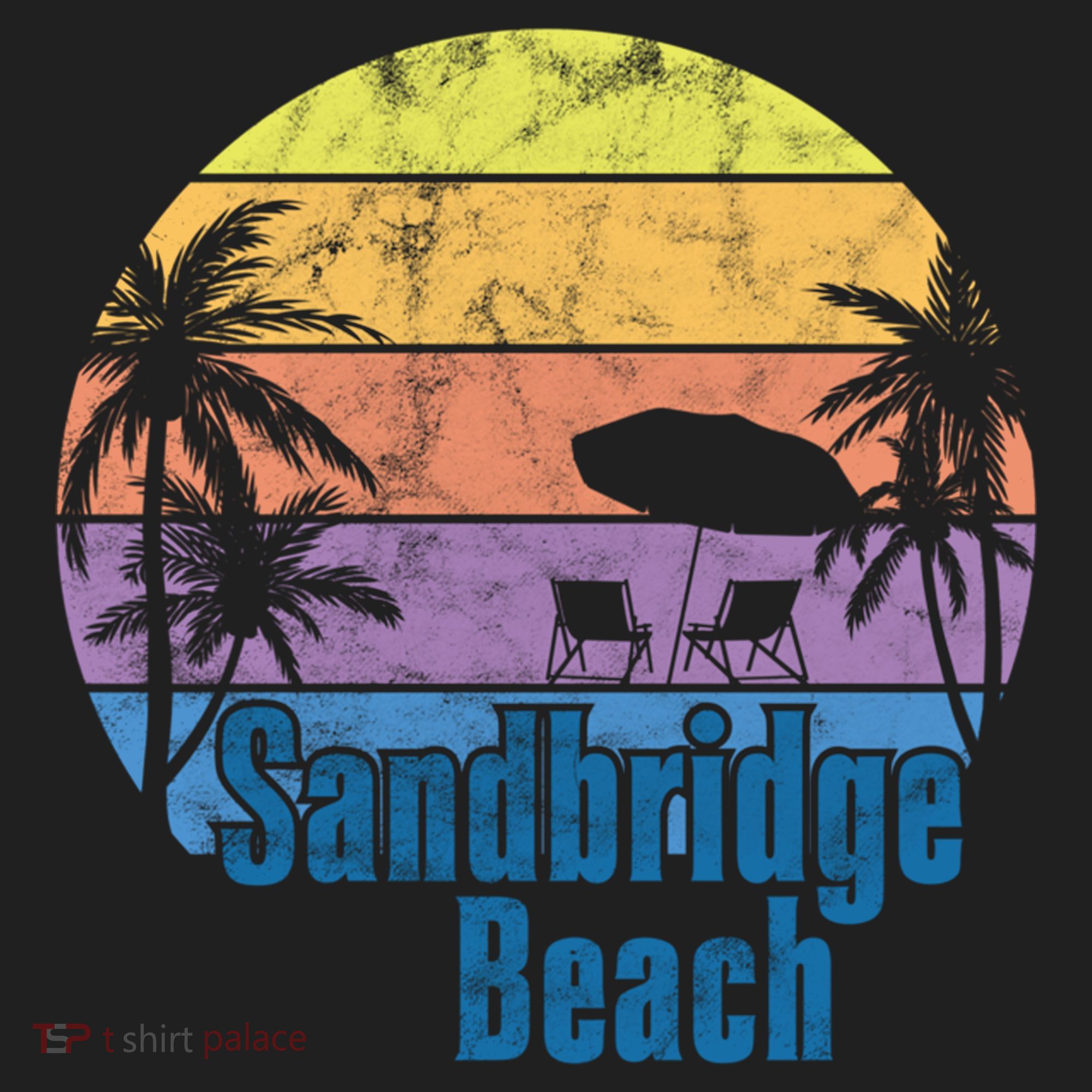 Sandbridge Virginia Beach Retro Sunset Family Beach Vacation Cute Gift Golf Towel