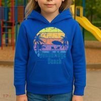 Sandbridge Virginia Beach Retro Sunset Family Beach Vacation Cute Gift Kids Hoodie thumb 3