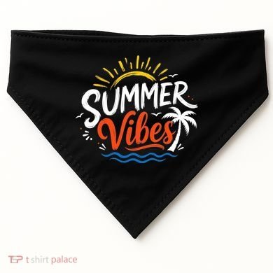 Summer Vibes Beach Lovers And Sun Seekers USA-Made Doggie Bandana