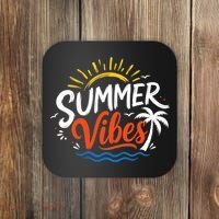 Summer Vibes Beach Lovers And Sun Seekers Coaster thumb 0