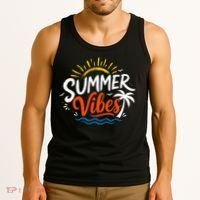 Summer Vibes Beach Lovers And Sun Seekers Tank Top thumb 3